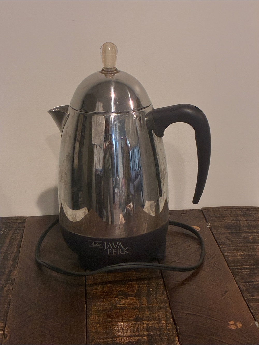 Stainless Steel Melitta Java Perk Electric Percolator Coffee Pot